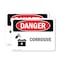 Signmission Corrosive Danger Sign, Plastic, 10in W x 7in L, 2PK OS-2PACK-DS-P-710-L-2003 - alternate 1